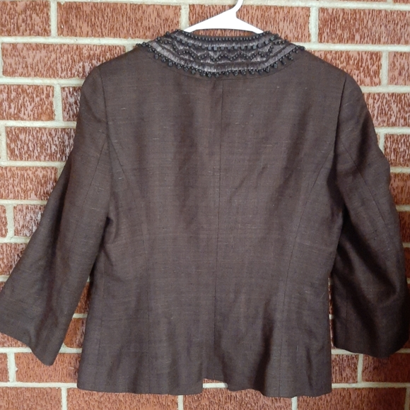 TALBOTS Collection Hand Woven Silk Jacket 6P - Picture 4 of 4